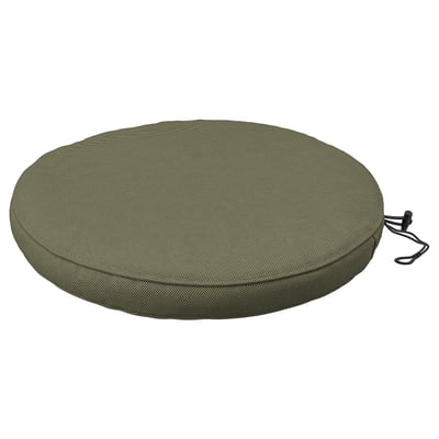 FRÖSÖN/DUVHOLMEN Chair cushion, outdoor, dark beige-green, 35 cm