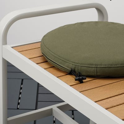 FRÖSÖN/DUVHOLMEN Chair cushion, outdoor, dark beige-green, 35 cm