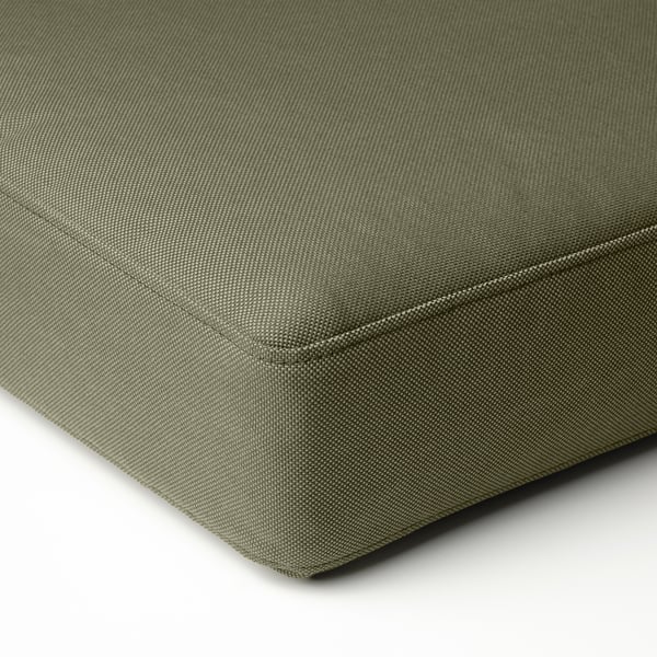 FRÖSÖN/DUVHOLMEN Seat cushion, outdoor, dark beige-green, 62x62 cm
