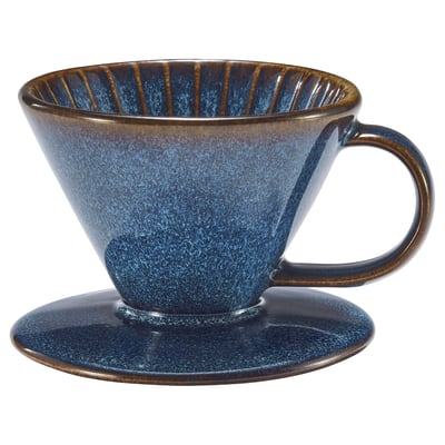 GLADELIG Coffee filter, ceramic/blue