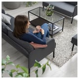 GLOSTAD 3-seat sofa, Knisa dark grey