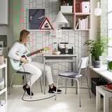 GRÅSALA Table, grey/grey, 67x67x75 cm