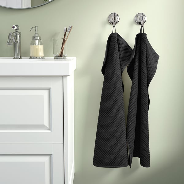 GULVIAL Hand towel, black, 40x70 cm