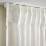 HÄLLEBRÄCKA Sheer curtains, 1 pair, white/with heading tape, 145x300 cm