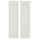 HÄLLEBRÄCKA Sheer curtains, 1 pair, white/with heading tape, 145x300 cm