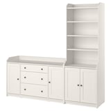 HAUGA Storage combination, white, 210x46x199 cm