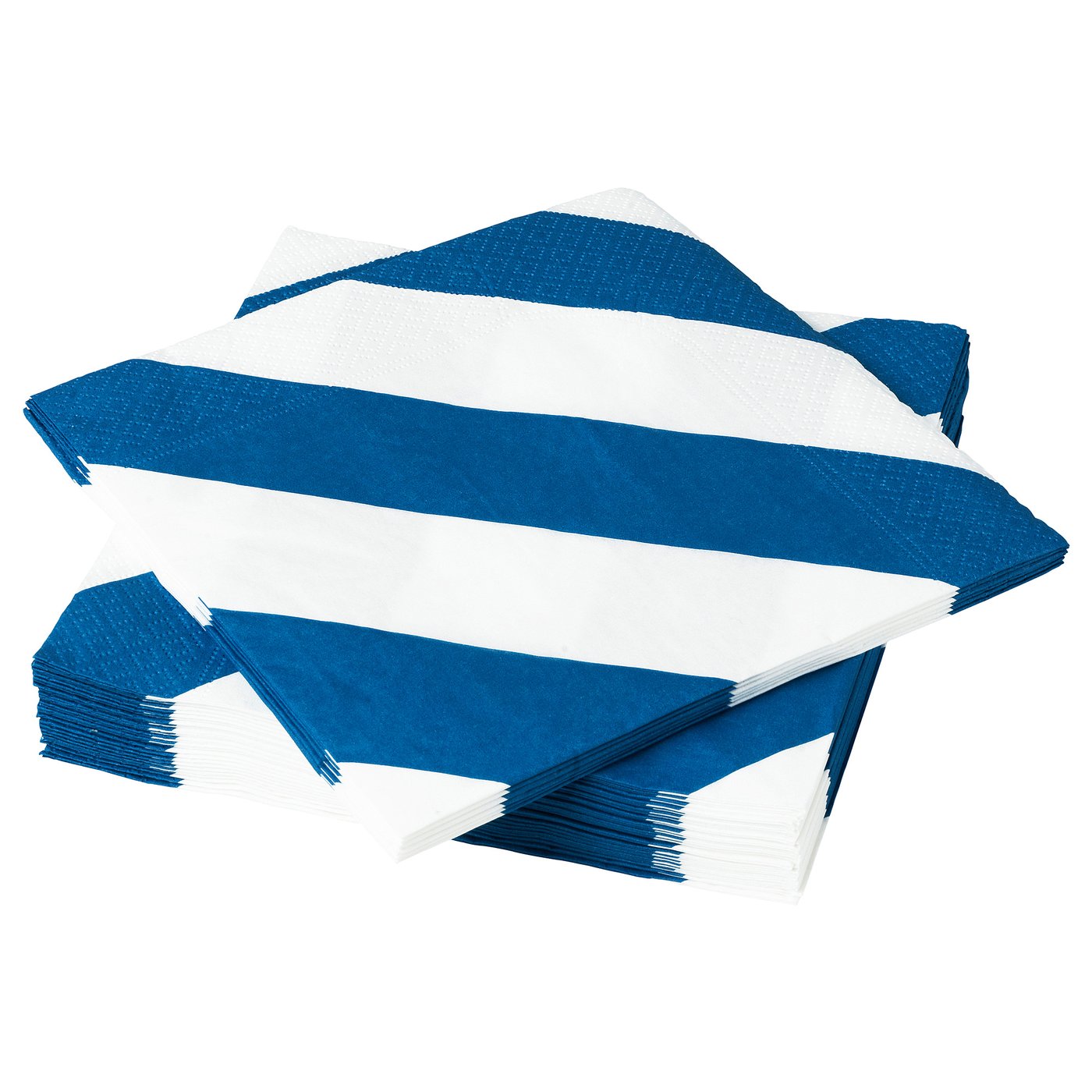 HAVSKATT paper napkin, blue/white/stripe, 33x33 cm IKEA