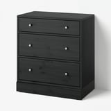 HAVSTA Chest of 3 drawers, black, 81x47x89 cm
