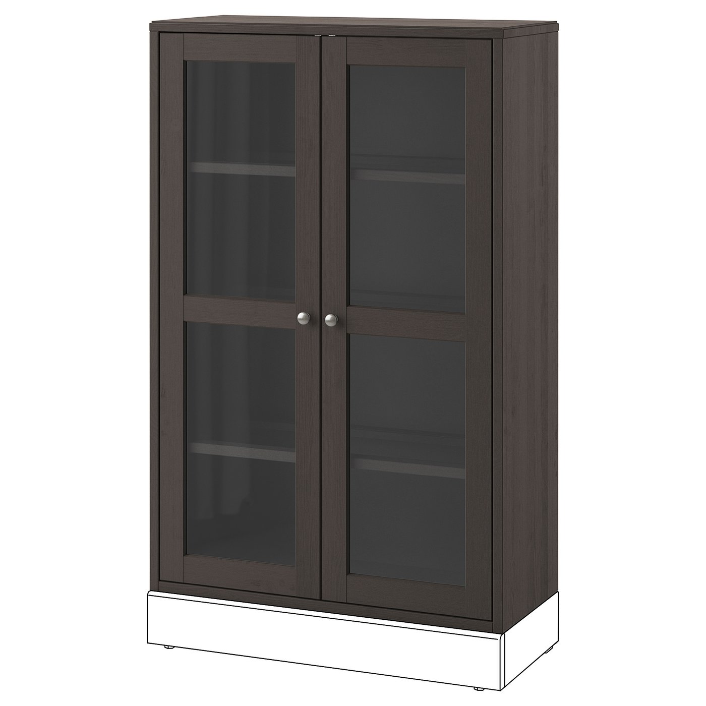 HAVSTA glassdoor dark brown, 81x35x123 cm IKEA