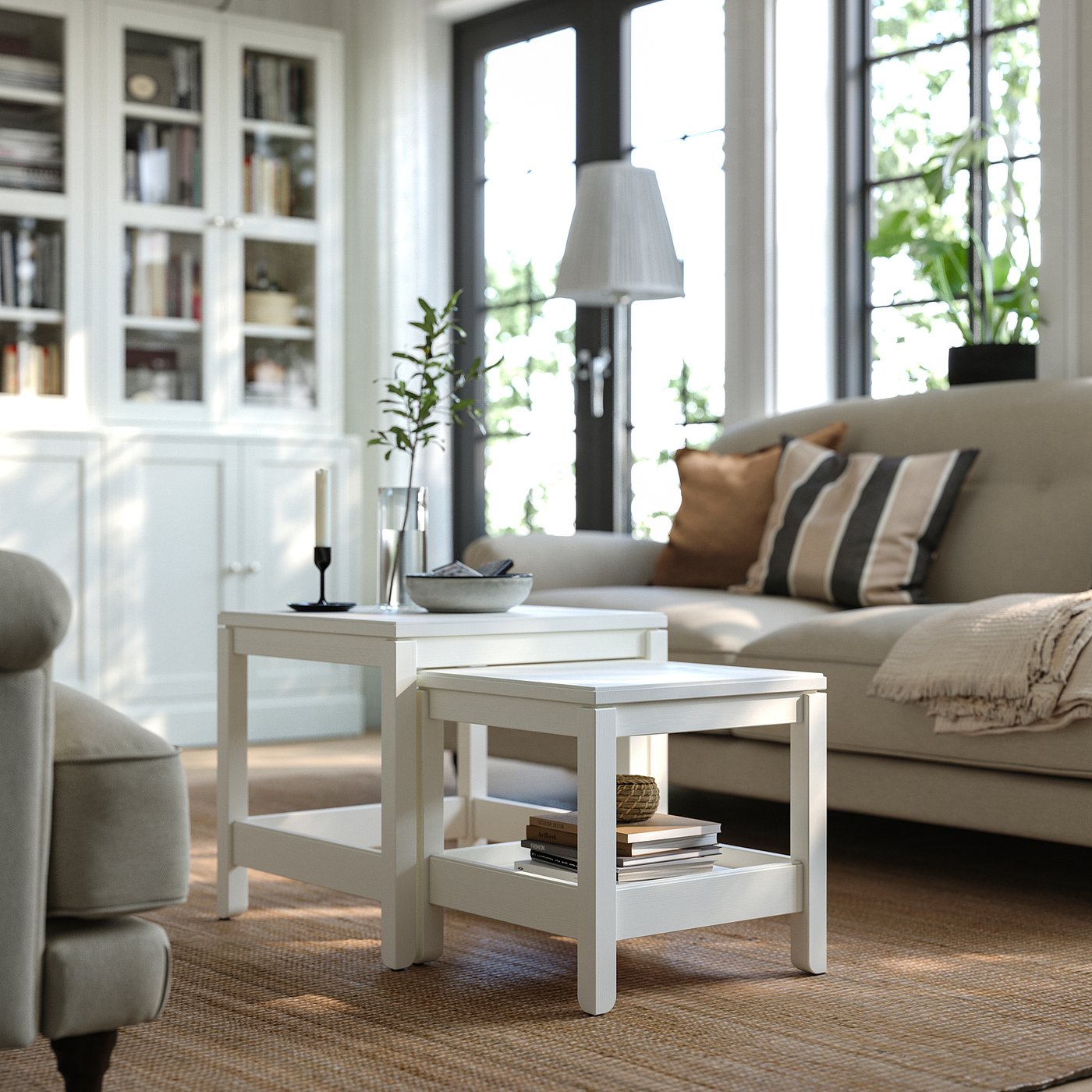 【希少】IKEA HAVSTA ハーヴスタ ネストテーブル2点セット ホワイト HAVSTA nest of tables, set of 2, white - IKEA
