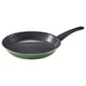 A green HEMLAGAD frying pan with an ergonomic handle and non-stick interior.