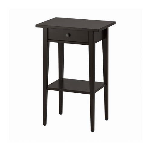 HEMNES Bedside table - black-brown - IKEA