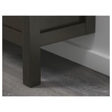 HEMNES Shoe cabinet with 2 compartments, black-brown, 89x30x127 cm