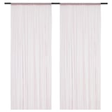 HILDRUN Sheer curtains, 1 pair, pink dotted/with rod pocket, 145x300 cm
