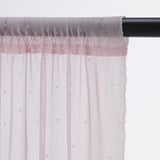 HILDRUN Sheer curtains, 1 pair, pink dotted/with rod pocket, 145x300 cm