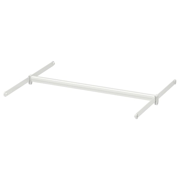 HJÄLPA Clothes rail + 2 suspension rails, adjustable/white, 60-100x55 cm