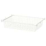 HJÄLPA Wire basket with pull-out rail, white, 80x55 cm