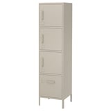 IDÅSEN High cabinet with smart lock, beige, 45x172 cm