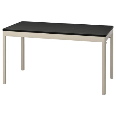 IDÅSEN Table, black/beige, 140x70x75 cm