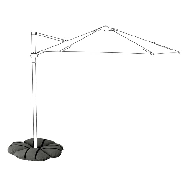 IGGÖN Sandbag for parasol base, dark grey
