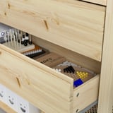 IVAR 1 section, pine/with 5 shelves with 2 drawers, 89x30x179 cm