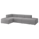 Option: JÄTTEBO 3,5-seat mod sofa w chaise longues, Tonerud grey