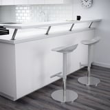JANINGE Bar stool, grey, 76 cm