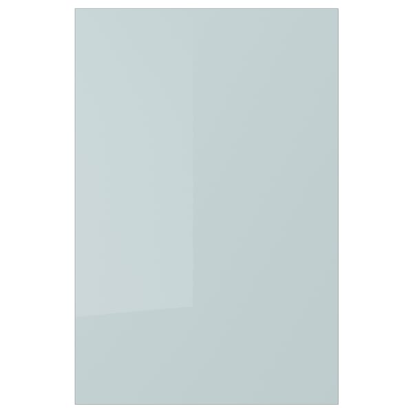 KALLARP kitchen cabinet in high-gloss grey-blue, rectangular, modern design.