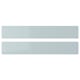 KALLARP modern grey-blue glossy kitchen drawer fronts, sleek, rectangular with smooth, recycled material surfaces.
