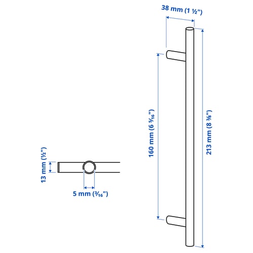 Illustration with measurements for the product: KALLRÖR.