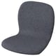 KARLPETTER grey upholstered seat shell, curved design.