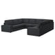 Option: KIVIK U-shaped sofa, 6 seat, Tresund anthracite