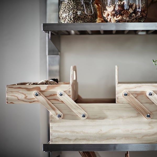 Klammemacka منظم مكتب لون طبيعي خشب معاكس 35x22 سم Ikea