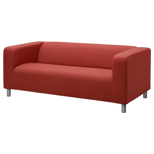 KLIPPAN Cover for 2-seat sofa, Vissle red/orange