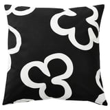 KLIPPBRÄCKA Cushion cover, black/white, 50x50 cm
