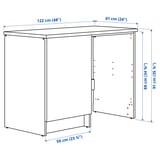 KNOXHULT Base cabinet with door and niche, oak effect, 120x61x91 cm