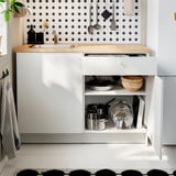 KNOXHULT Base cabinet with doors and drawer, white, 120 cm