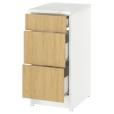 KNOXHULT Base cabinet with drawers, oak effect, 40 cm