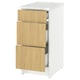 KNOXHULT Base cabinet with drawers, oak effect, 40 cm