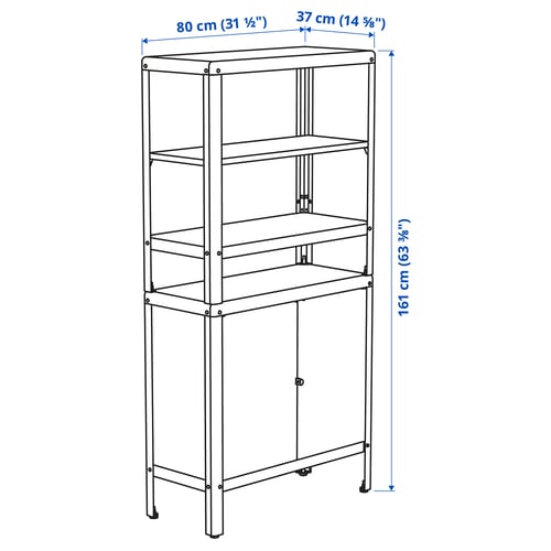 Illustration with measurements for the product: KOLBJÖRN.