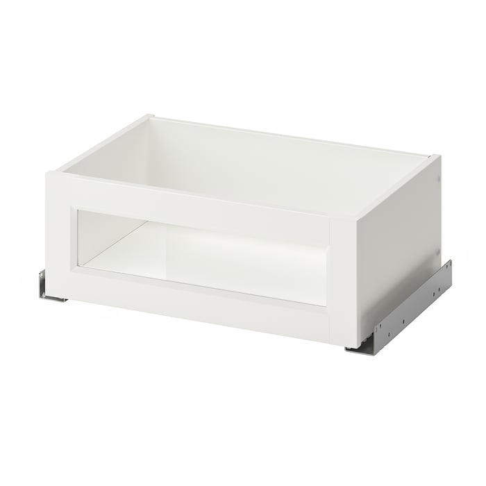 KOMPLEMENT drawer with framed glass front, white, 50x35 cm IKEA