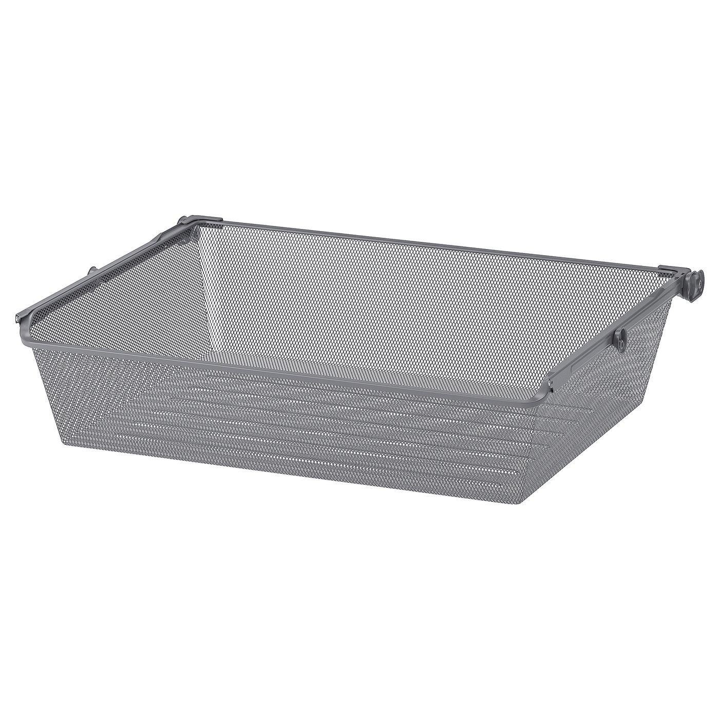 KOMPLEMENT mesh basket with pullout rail, dark grey, 75x58 cm IKEA
