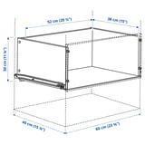 KONSTRUERA Drawer without front, white, 30x40 cm