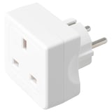 KOPPLA EU travel adapter, earthed/white