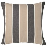 KORALLBUSKE Cushion cover, anthracite beige/stripe pattern, 50x50 cm