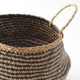 KRALLIG Basket, seagrass/black, 25 cm