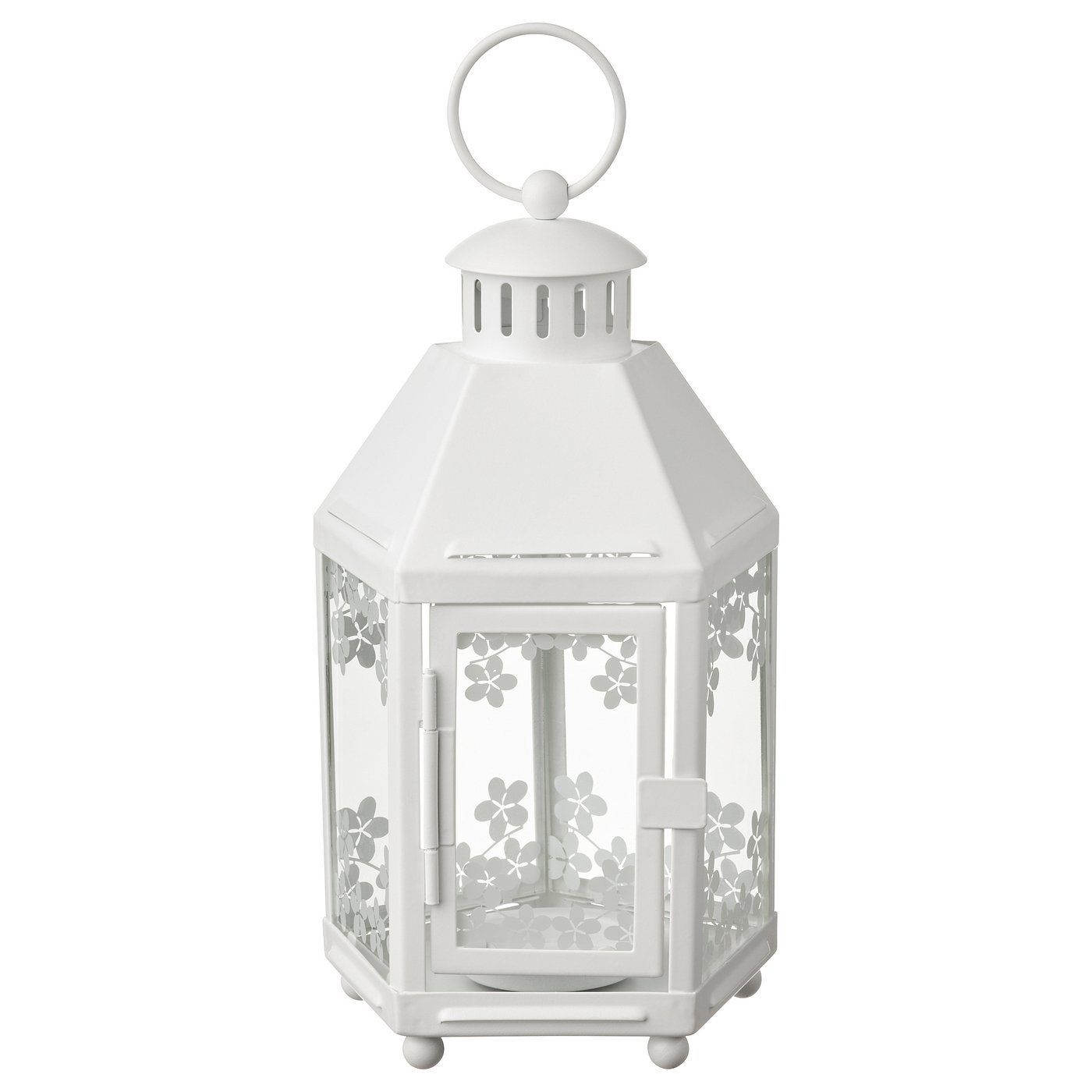 KRINGSYNT lantern for tealight, in/outdoor, white, 21 cm - IKEA
