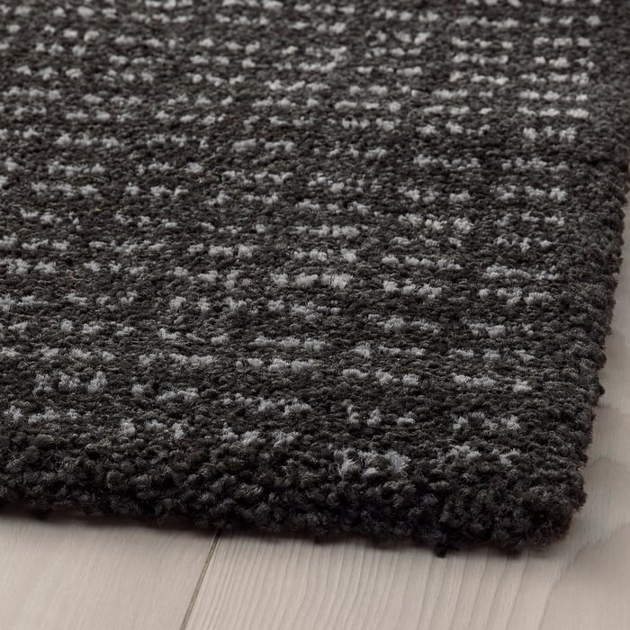 LANGSTED سجاد، وبر قصير, أسود, ‎60x90 سم‏ IKEA