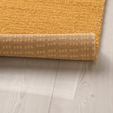 LANGSTED Rug, low pile, yellow, 133x195 cm