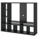 Option: LAPPLAND TV storage unit, black-brown, 183x39x147 cm